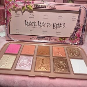 All-in-One Makeup Palette - Pink, Orange, Gold, White